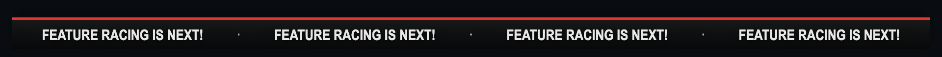 Lower ticker race graphic overlay